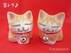 猫の印鑑立て:茶トラ